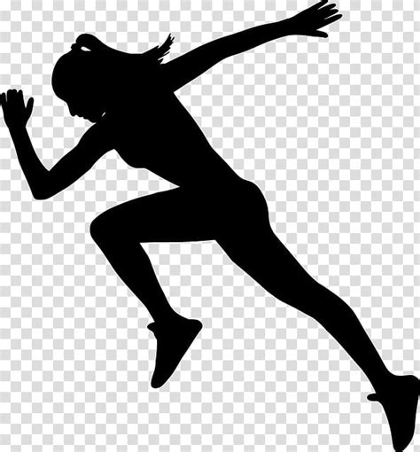 Running Silhouette Sprint Athletic Dance Move Leg Jumping