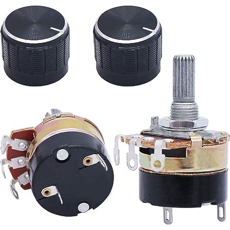 Amazon TWTADE 3pcs 50K Ohm Potentiometer Single Turn Rotary