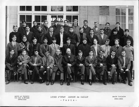 Photo De Classe Math Elem 9 De 1965 Lycée Janson De Sailly Copains D