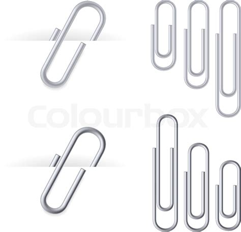 Set realistische Clips Illustration auf weißem Hintergrund | Stock ...