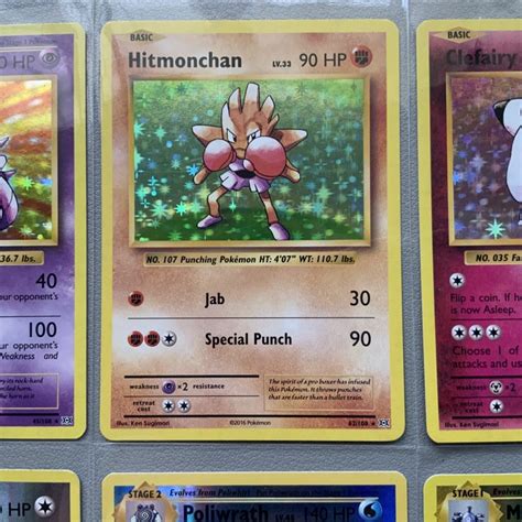 Pokemon TCG XY Evolutions Holo Reverse Rares Nidoking Hitmonchan