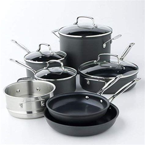 Cuisinart Chefs Classic 11 Piece Non Stick Hard Anodized Cookware Set