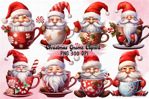 Christmas Gnome Sublimation Clipart Graphic By Magic World · Creative