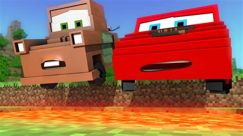 Disney Pixars Cars In Minecraft 2 Animation Youtube