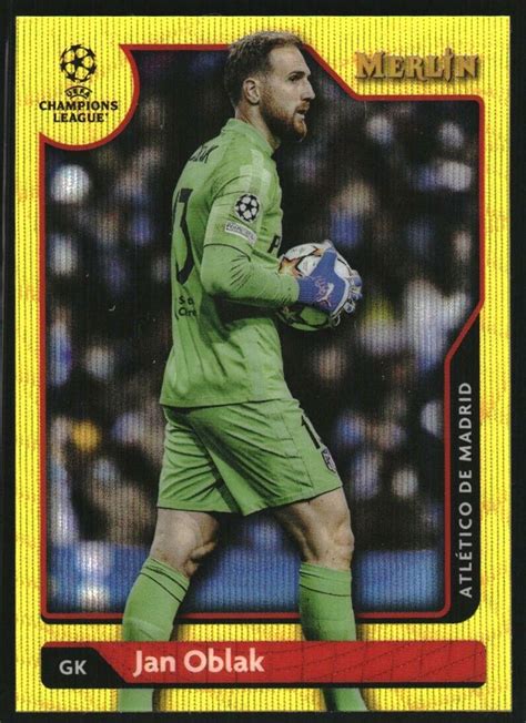 2021 22 Topps Merlin Collection Chrome UCL Yellow Wave Refractor 60