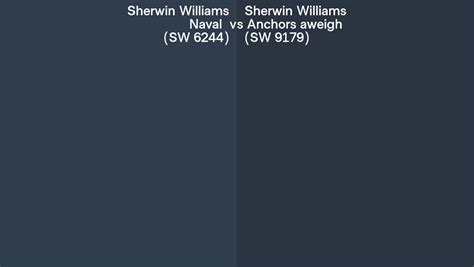 Sherwin Williams Naval Vs Anchors Aweigh Side By Side Comparison