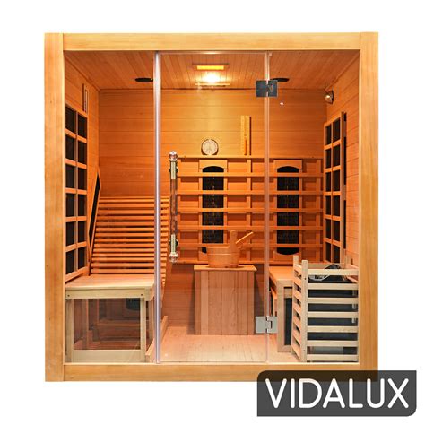 Person Relax Hybrid Bench Sauna With Traditional Far Infrared