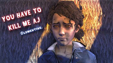 Aj Protecting Clementine In Barn Scene The Walking Dead Season 4