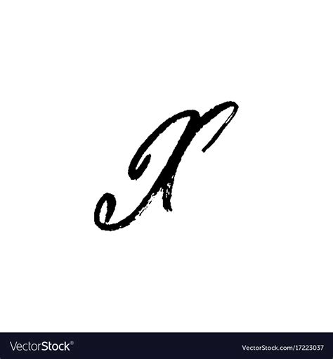 Letter X Handwritten By Dry Brush Rough Strokes Vector Image