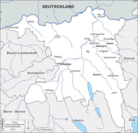 Aargau Kostenlose Karten Kostenlose Stumme Karte Kostenlose