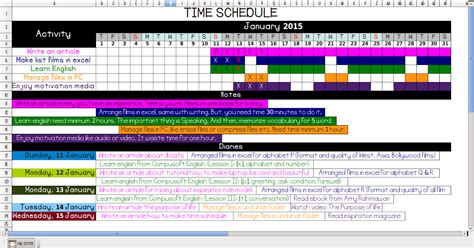 Cara Membuat Time Schedule Kegiatan