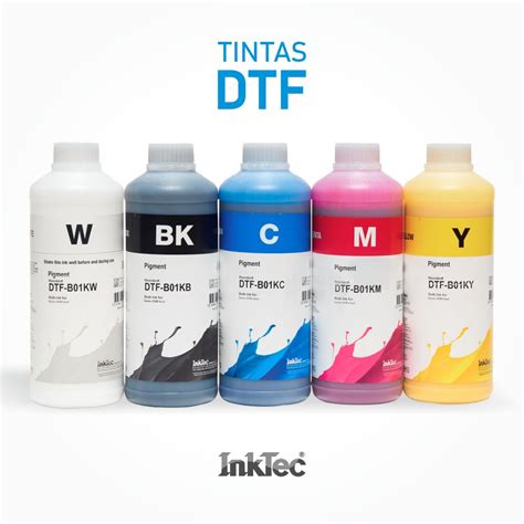 Tinta DTF InkTec Blanco CMYK Botellas De 1 Kg