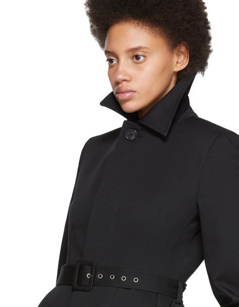 Balenciaga Black Cotton Twill Trench Coat · Vergle