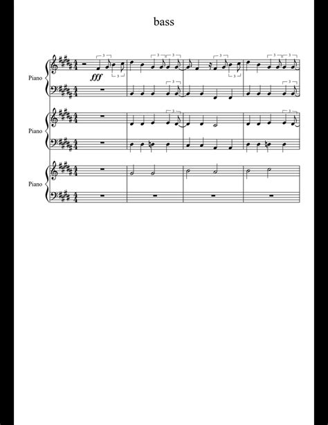 Bass Sheet Music Download Free In Pdf Or Midi