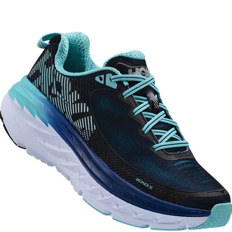 Hoka Womens Bondi 5 Wide Athletic Shoes Medieval Blue Elliottsboots