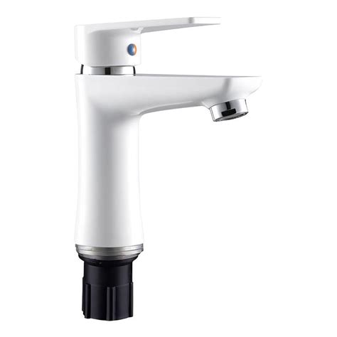 ᐉ Смеситель для умывальника PLAMIX Oscar-001W с подводкой White