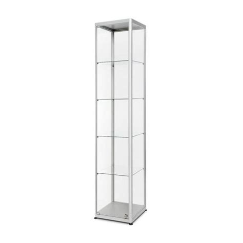 Colonne Vitrine En Verre 400 X 2000 Mm Avec Serrure Signa Print