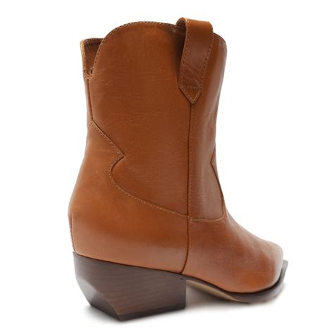 Bota Cano Curto Western Arezzo Marrom