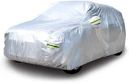 Amazon Basics Silver Weatherproof Car Cover PEVA With Cotton SUVs Up