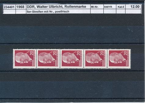 1968 DDR Walter Ulbricht 20 Pfg Rollenmarke Mit Nr Kaufen Auf