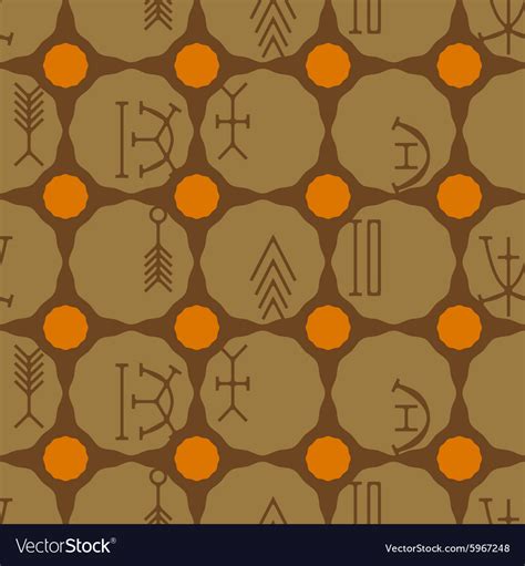 Seamless background with nsibidi symbols Vector Image