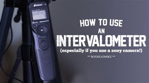 How to use an intervalometer (timelapse photography) - YouTube