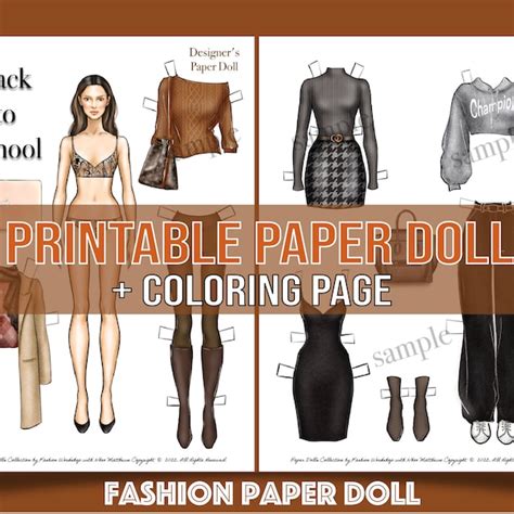 Adult Paper Doll Fashion Etsy