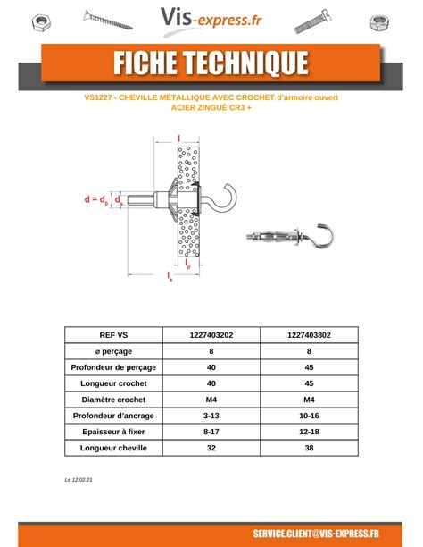 Cheville Metal X Crochet Acier Zingu Vis Expresss