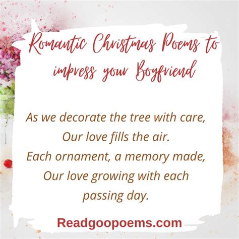 Romantic Christmas Poems For Boyfriend