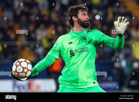 Alisson Liverpool Fc In Action During Villarreal Cf Vs Liverpool Fc