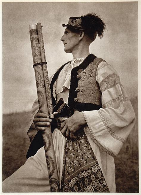 Slavic Roots Vintage Photo Of A Carpathian Shepherd From Slovakia With