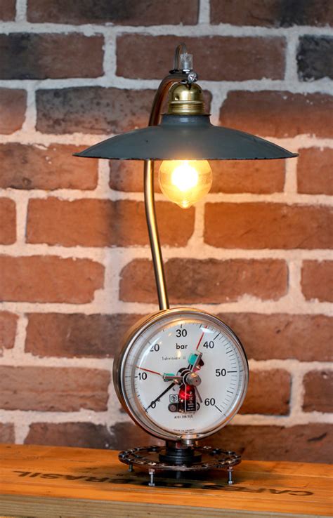 1secondtemps lampe Manomètre industriel vintage Steampunk