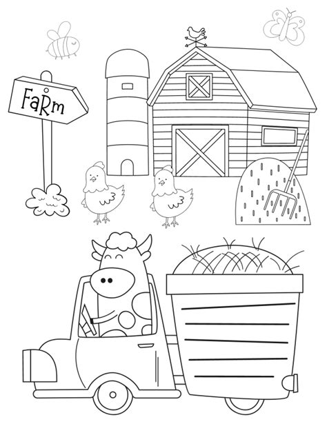 Free Printable Farm Coloring Pages | Two Kids and a Coupon