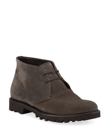 Giorgio Armani Mens Suede Chukka Boot Neiman Marcus