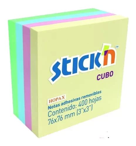 Notas Autoadhesivas Pastel Stick N Cubo X X Unidades