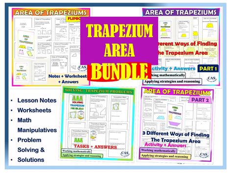 Measurement And Geometry Bundle Area Of Trapeziums Teaching Resources