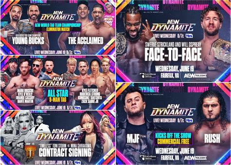 Aew Dynamite Thread Mjf Vs Rush Claudio Vs Pac Bucks Vs