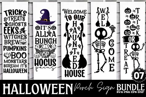 Halloween Porch Sign Svg Bundle By Designistic Thehungryjpeg