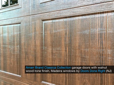 Amarr Brand Classica Collection Garage Doors With Walnut Finish Doors