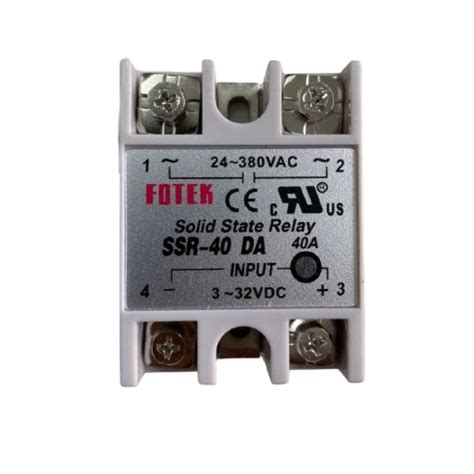 RELE DE ESTADO SOLIDO 3 32V 40A SSR40DA DA 3 32VDC 24 380VAC SSR 40DA FOTEK