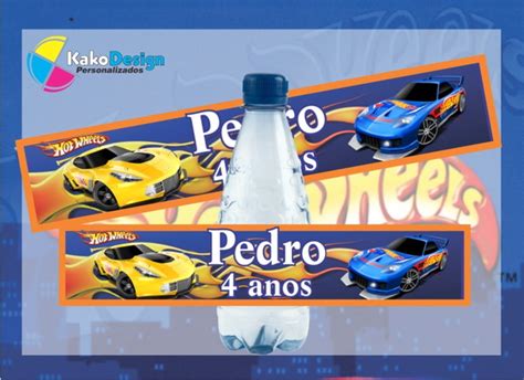 Rótulo para água Hot Wheels Elo Produtos Especiais