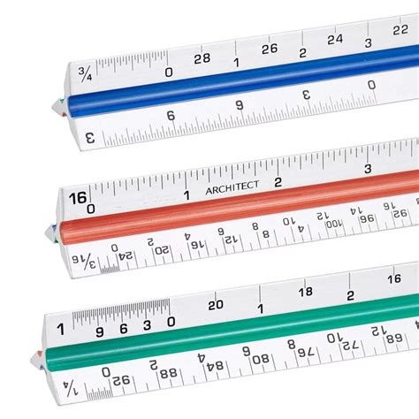 12" Triangular Architectural Scale Ruler Triangle Plastic Ruler for ...