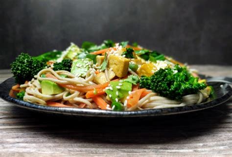 Teriyaki Soba Noodle And Tofu Salad Vegan Easy