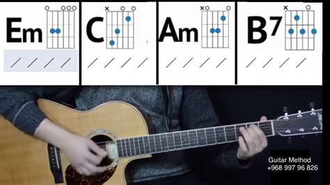 Basic Chords Progression Exercises Em C Am B7 YouTube