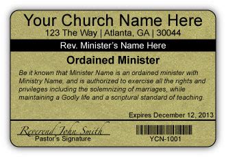 Ordained Minister Business Cards - Best Images Limegroup.org