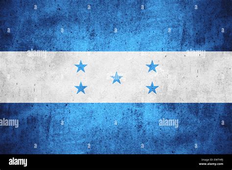 flag of Honduras or Honduran on rough pattern texture background Stock ...