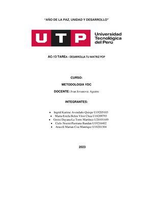 Modelo De Informe Para Desarrollar El Segundo Proyecto Integrador