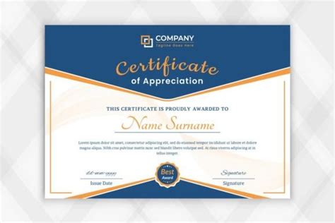 Modern Award Certificate Design Template Graphic By Creativeview