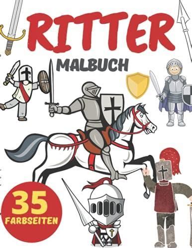 Ritter Malbuch Mittelalterlichen Ritter Drachen Burgen malbuch für