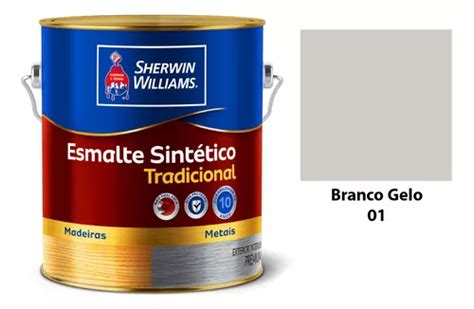 Esmalte Sint Tico Tradicional Sherwin L Branco Acetinado Cor Branco